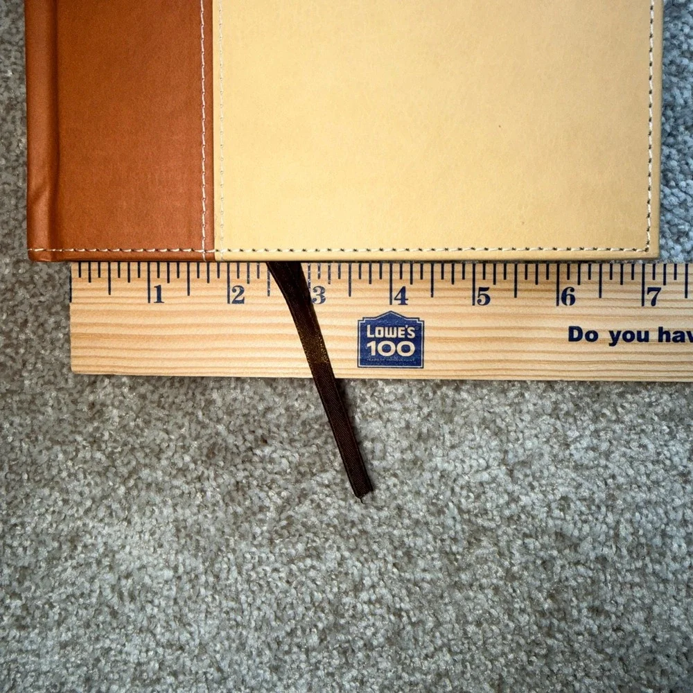 HarperOne NRSV Holy Bible with Apocrypha Two Tone Tan Brown Faux Leather 2007